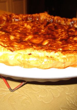 Foto di Torta radicchio rosso, speck e porro