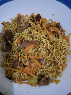 Foto resep Mie goreng daging rendang tumis