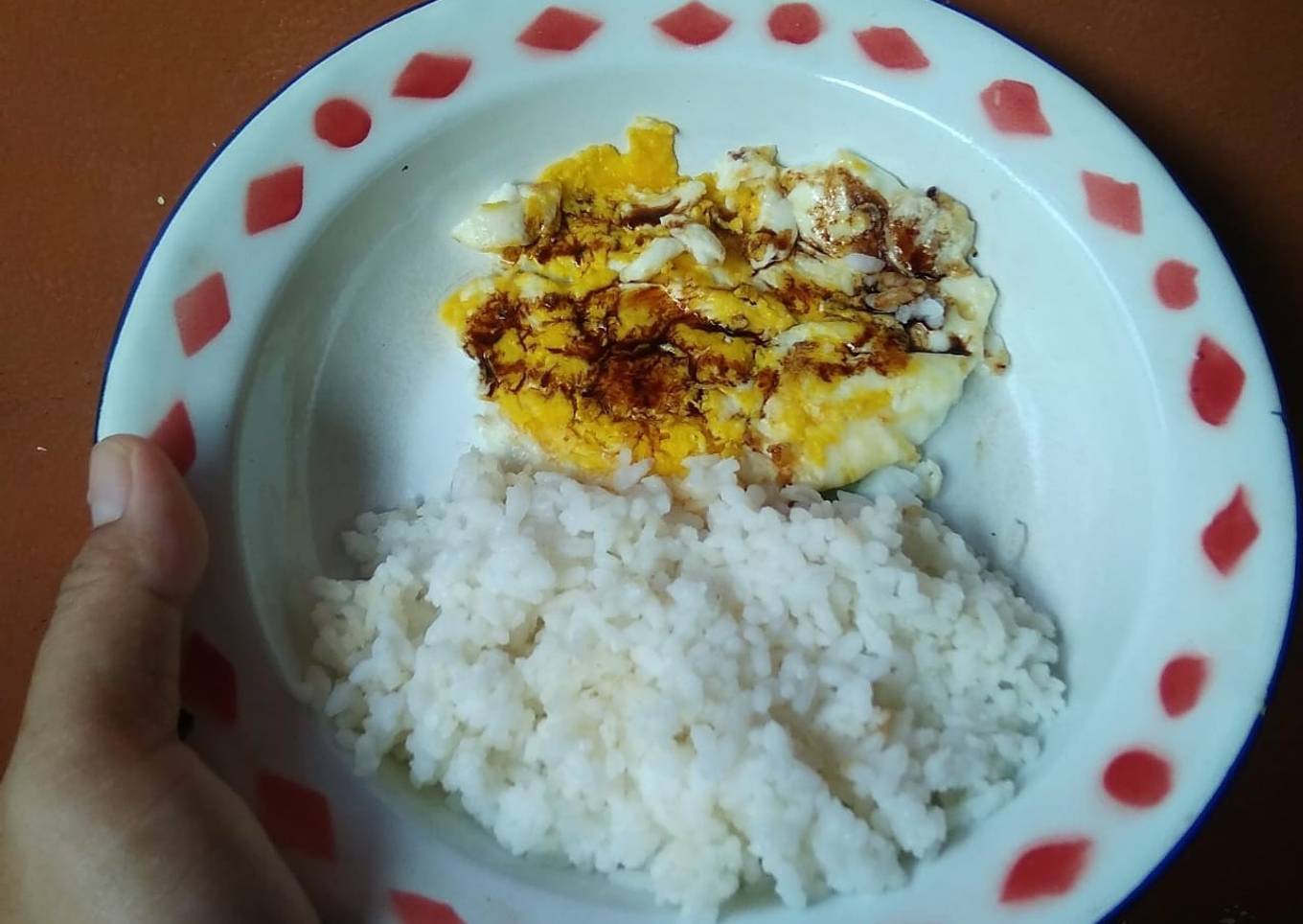 Nasi Telur Ceplok Bawang Putih