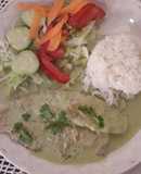 Filete de pescado en crema de cilantro