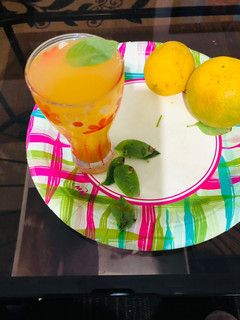 A picture of Mosambi juice.