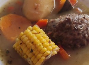 Una foto de Cazuela albóndigas vegana