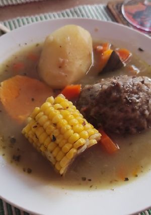 Una foto de Cazuela albóndigas vegana