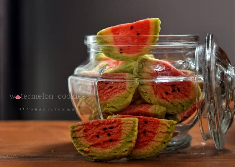 Watermelon Cookies / Kukis Bentuk Semangka