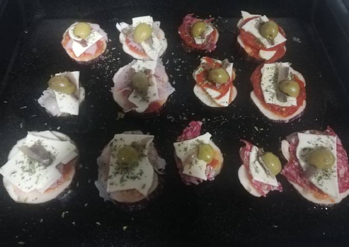 Mini pizzas de berenjena