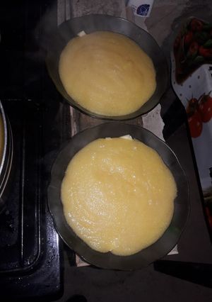 Una foto de Polenta con queso