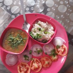 A picture of Chole chawal.