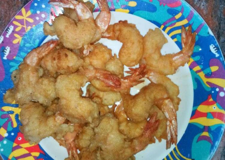 Langkah Mudah untuk Menyiapkan Udang goreng tepung gurih Anti Gagal