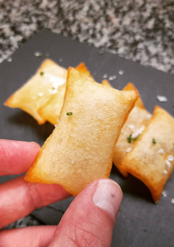Una foto de Patatas souflé