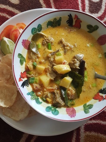 Langkah Gampang Menyiapkan Resep Soto betawi (daging sapi) yang Lezat Sekali Anti Ribet, Lezat