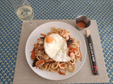 Udon con gambas