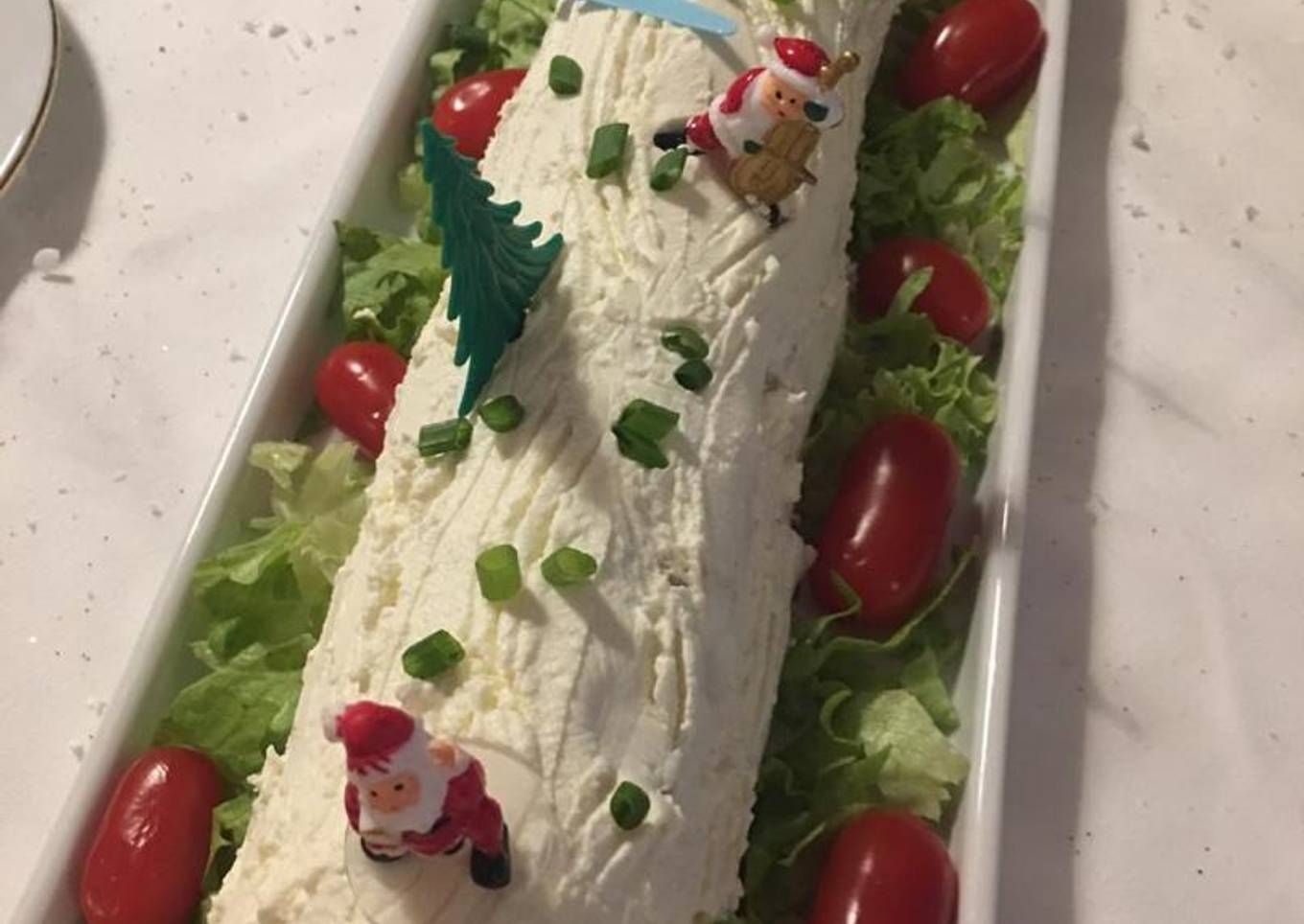 Buche de Noël salée