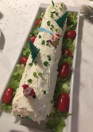 Une photo de Buche de Noël salée