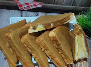 Foto resep Cheese Coffee Toast (Roti Boy Roti Tawar)