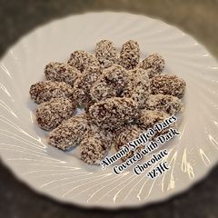 🥥🍬🍫Almond Stuffed Dates Covered wit Dark Chocolate🍫🍬🥥 A picture of 🥥🍬🍫Almond Stuffed Dates Covered wit Dark Chocolate🍫🍬🥥.