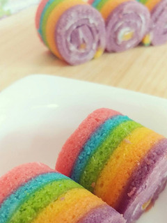 Foto resep Mini Rainbow Roll Cake