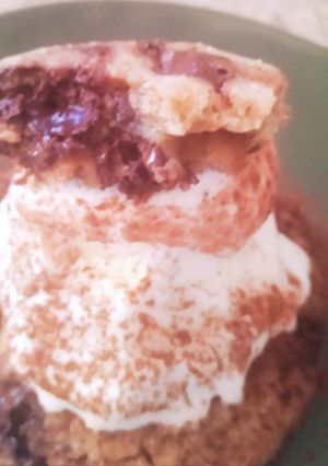 Φωτογραφία της συνταγής Cookies με κομμάτια σοκολάτας, ελαιόλαδο, χωρίς αυγά, χωρίς βούτυρο..🍪 🍪 🍪