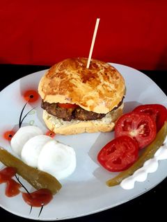 عکسی از دستور نان همبرگر خانگی(ساندویچ همبرگر گیاهی)