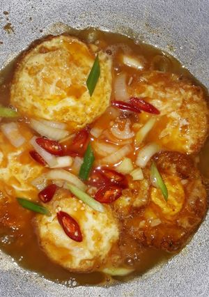 Foto resep Telur ceplok asam manis