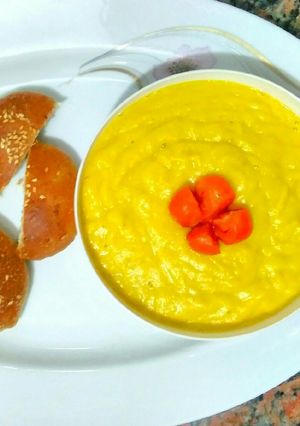 صورة لوصفة شوربة الذرة 😋 لليالي الشتاء البارد ❄️
