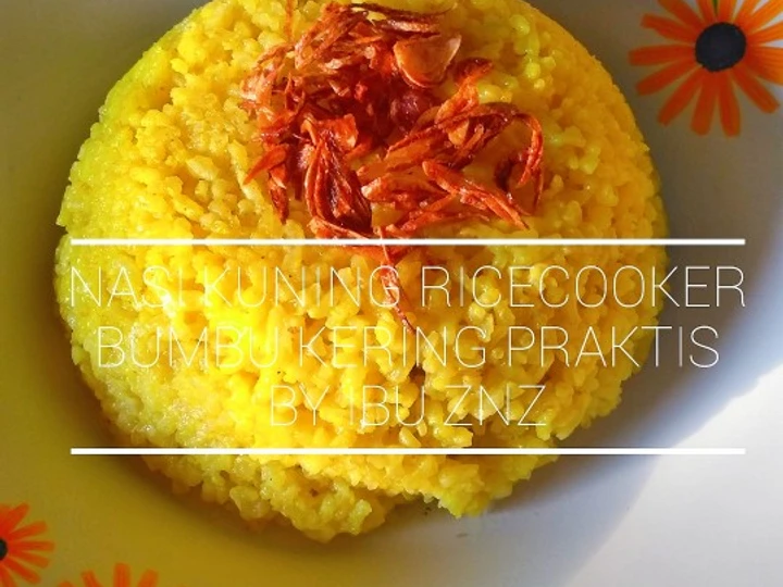 Langkah Mudah untuk Membuat Resep  Nasi Kuning Ricecooker Bumbu Kering Praktis yang Lezat Sekali, Lezat