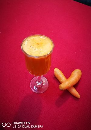 صورة لوصفة عصير الجزر الطبيعي 🥕🍹