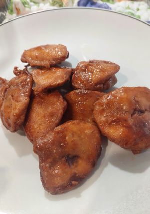 A picture of Crispy Honey Glazed Plaintain/Banana Fritters.