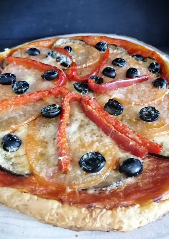 Una foto de Pizza vegetariana