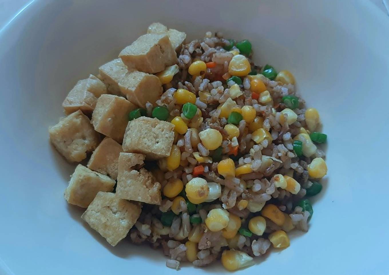 Nasi merah goreng rendah kalori
