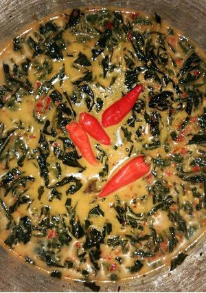Foto resep Daun singkong santan kuning