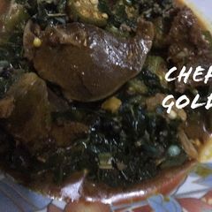 A picture of Vegetable soup with Gizzard.