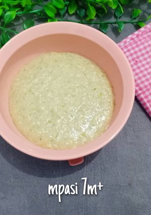 Foto resep Bubur ayam kecap brokoli mpasi 7m+