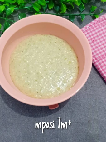 Langkah Gampang Membikin Resep Bubur ayam kecap brokoli mpasi 7m+ yang Lezat Sekali Anti Ribet, Lezat