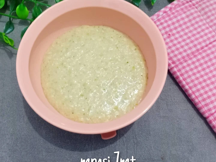 Langkah Gampang Membikin Resep Bubur ayam kecap brokoli mpasi 7m+ yang Lezat Sekali Anti Ribet, Lezat