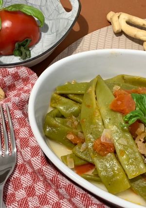 Foto di Fagioli corallo, o pisello mangiatutto conosciuti col nome di taccole #iocucinosostenibile