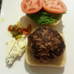 A picture of Pure Beef BombBurger inspired by Sanaa A'esha.