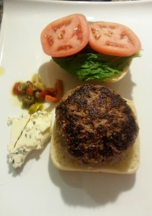 A picture of Pure Beef BombBurger inspired by Sanaa A'esha.