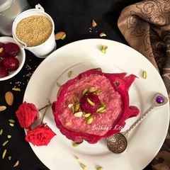 A picture of Dragon Fruit Millet Kheer.