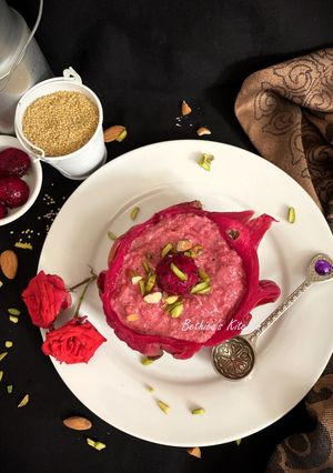 A picture of Dragon Fruit Millet Kheer.