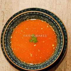 A picture of Tomato Soup with Arrowroot Flour.