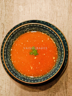 A picture of Tomato Soup with Arrowroot Flour.