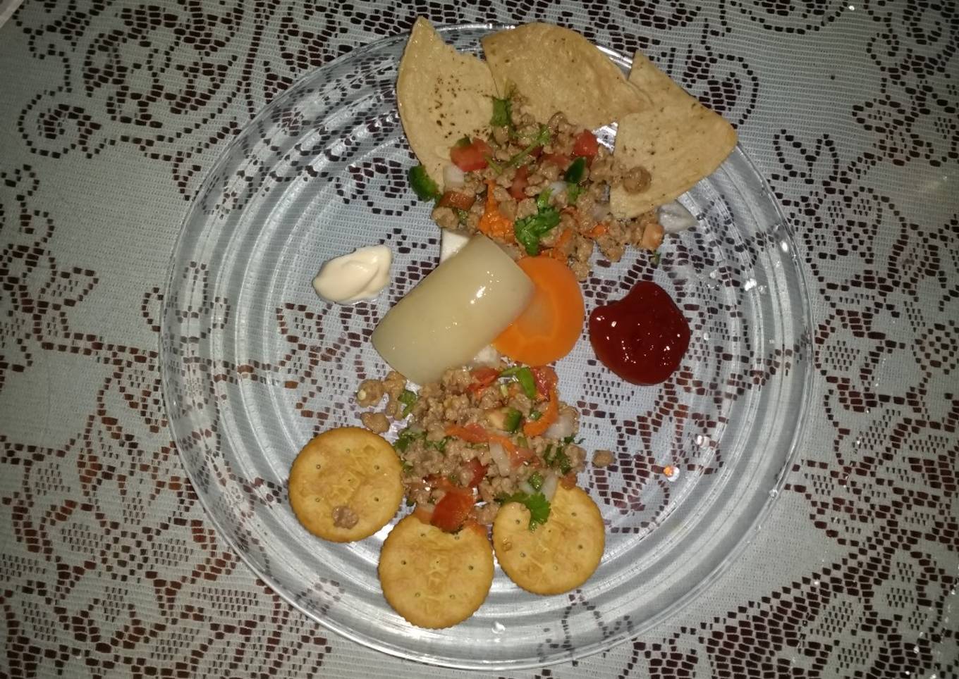 Ensalada de carne de soya tipo ceviche