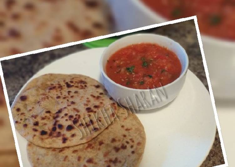 How to Prepare Any-night-of-the-week Sattu Paratha with Tomato chutney