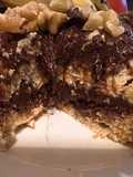CARROT CAKE CON CREMA DE CHOCOLATE y NUECES individual, sin gluten y saludable