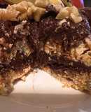 CARROT CAKE CON CREMA DE CHOCOLATE y NUECES individual, sin gluten y saludable