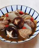 雞肉.四物.蘿蔔.藥膳煲湯  家常菜
