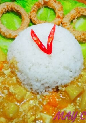 Foto resep Rice Curry Japanese with Squid Ring