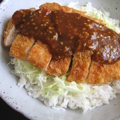 A picture of Chicken Katsu Rice Bowl with Sesame Miso Sauce.