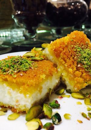 صورة لوصفة كنافة بنانية بالقشطة