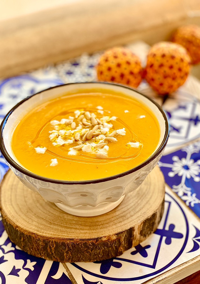 Una foto de Crema de calabaza con especias